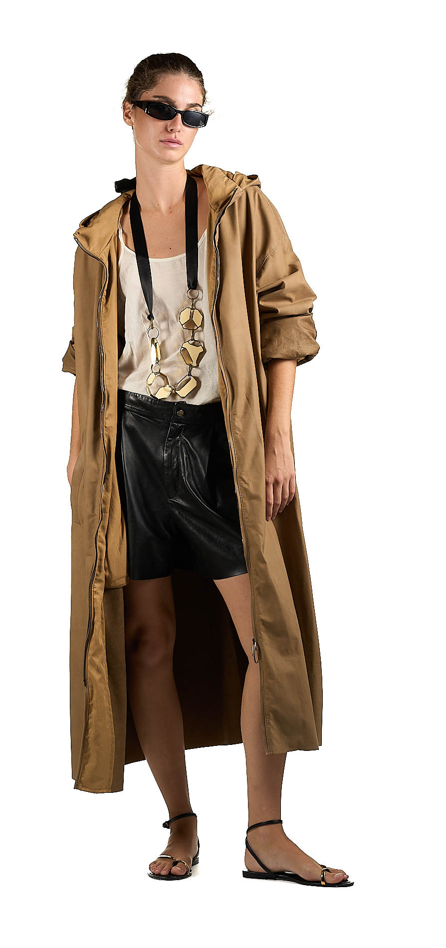 DANIELE BASTA LEATHER AND SILVER JACKET 
